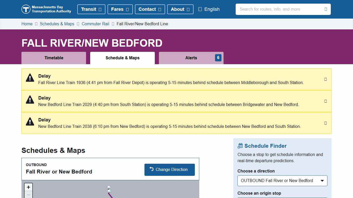 Fall River/New Bedford Line | Commuter Rail | MBTA